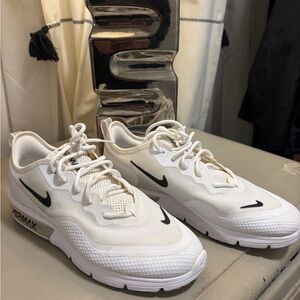 Nike White and Black Air Max Shoes